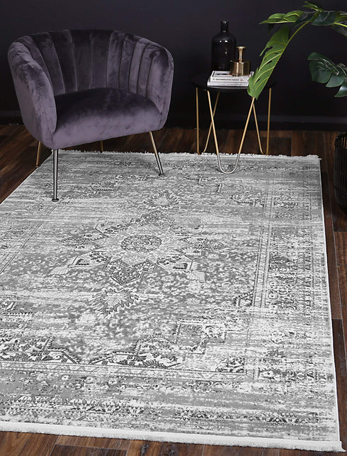London Medalion Grey Rug - ADORE RUGS and FLOORING